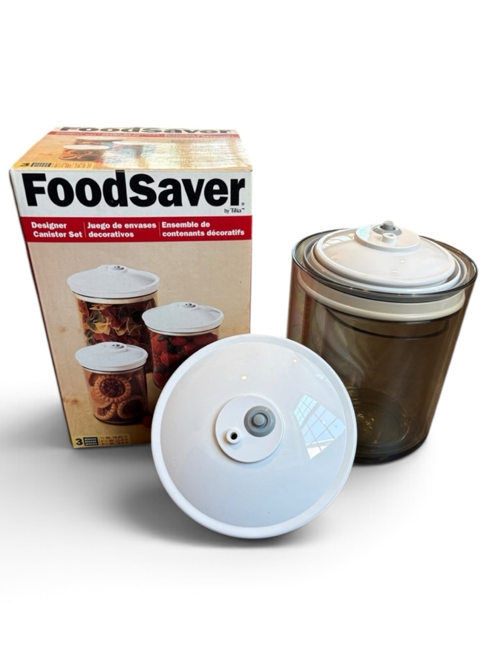 FoodSaver 3 Piece BPA-free Vacuum Storage Canister Set NEW OPEN BOX